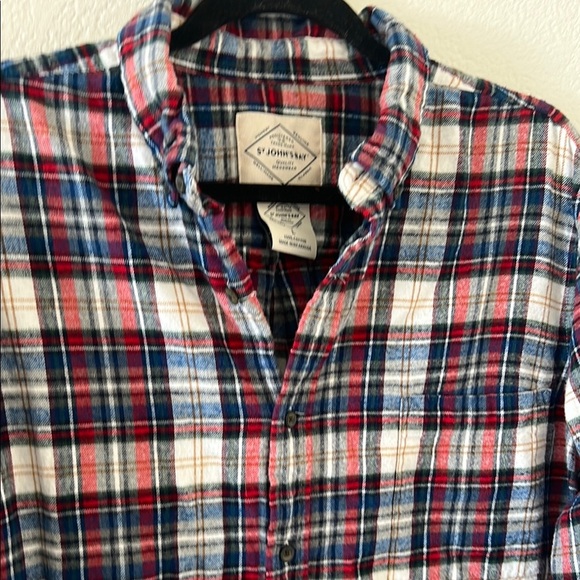 ST JOHN'S BAY Men's Plaid Shirt - Red, Blue, White - Picture 8 of 14